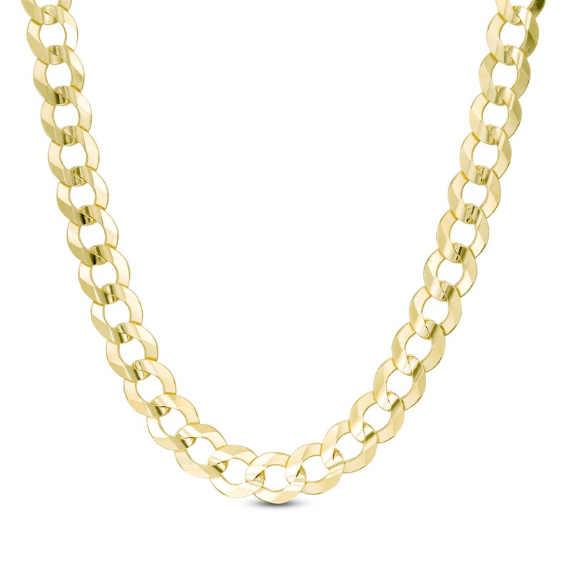 Main Image 1 of Made in Italy Men's 7.0mm Curb Chain Necklace in 10K Gold - 24"