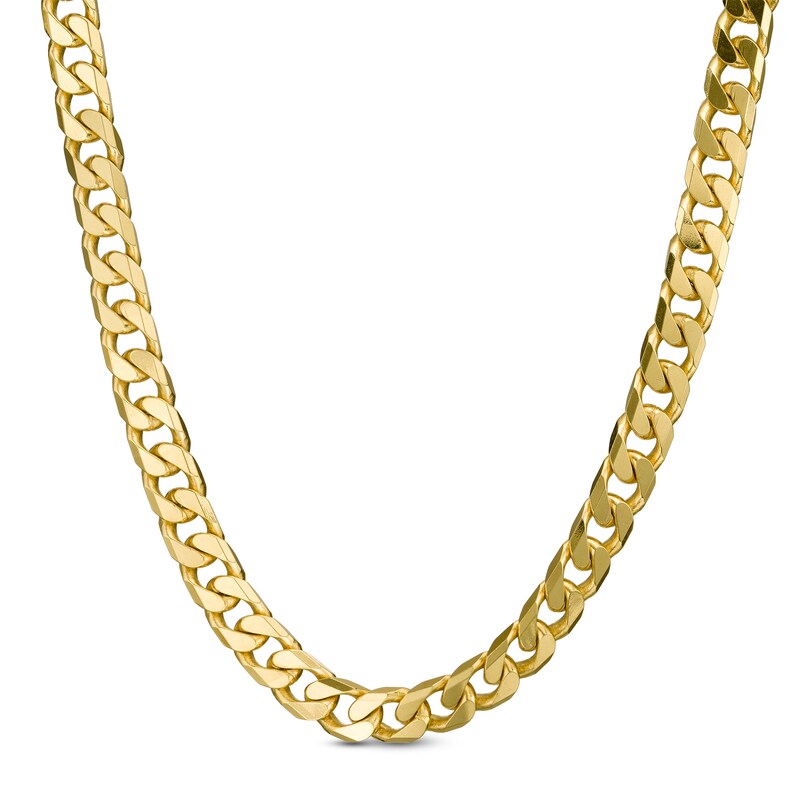 Main Image 1 of Made in Italy Men's 6.3mm Curb Chain Necklace in 10K Gold - 24"