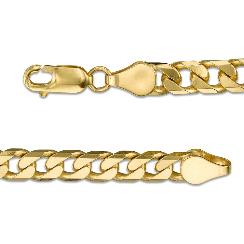 Main Image 3 of Made in Italy Men's 6.3mm Curb Chain Necklace in 10K Gold - 24"