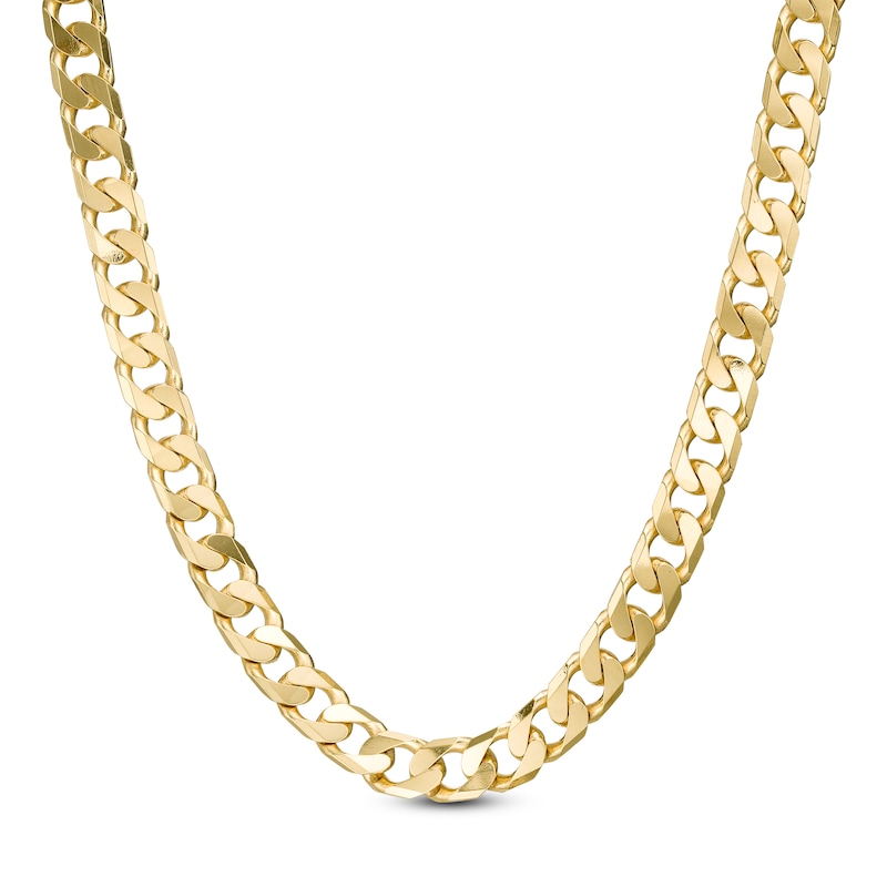 Main Image 1 of Made in Italy Men's 6.3mm Curb Chain Necklace in 10K Gold - 26"