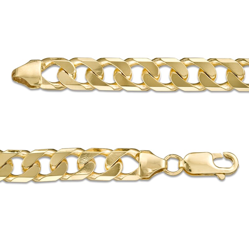 Main Image 3 of Made in Italy Men's 6.3mm Curb Chain Necklace in 10K Gold - 26"