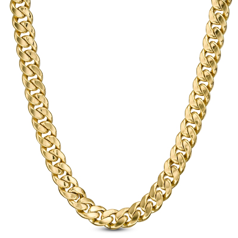 Zales Men's 7.6mm Curb Chain Necklace in Sterling Silver - 24