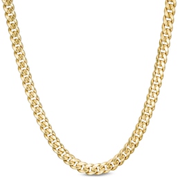 Made in Italy Hollow 6.2mm Cuban Curb Chain Necklace in 10K Gold - 20&quot;