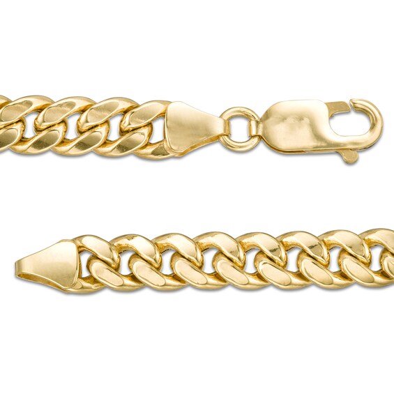 Italian Gold 6.2mm Cuban Curb Chain Necklace in Hollow 10K Gold - 20"
