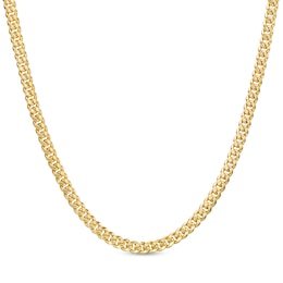 Made in Italy Hollow 4.5mm Cuban Curb Chain Necklace in 10K Gold - 22&quot;
