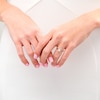 Thumbnail Image 2 of 1/2 CT. T.W. Pear-Shaped Diamond Frame Chevron Bridal Set in 14K Rose Gold