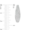 Thumbnail Image 3 of 1 CT. T.W. Diamond Oval Graduated Hoop Earrings in Sterling Silver