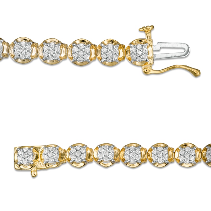 Main Image 3 of 1 CT. T.W. Composite Diamond Tennis Bracelet in 10K Gold