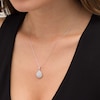 Thumbnail Image 2 of 1/2 CT. T.W. Composite Diamond Double Teardrop Frame Pendant in 10K White Gold
