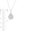 Thumbnail Image 3 of 1/2 CT. T.W. Composite Diamond Double Teardrop Frame Pendant in 10K White Gold