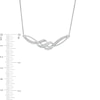 Thumbnail Image 2 of 1/5 CT. T.W. Diamond Twist Necklace in Sterling Silver