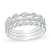 Thumbnail Image 1 of Diamond Accent Three Piece Stackable Band Set in 10K White Gold