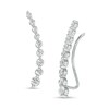 Thumbnail Image 1 of 3/4 CT. T.W. Journey Diamond Crawler Earrings in 10K White Gold