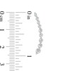 Thumbnail Image 3 of 3/4 CT. T.W. Journey Diamond Crawler Earrings in 10K White Gold