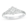 Thumbnail Image 0 of Cherished Promise Collection™ 1/4 CT. T.W. Quad Princess-Cut Diamond Vintage-Style Promise Ring in 10K White Gold