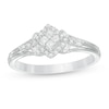 Thumbnail Image 1 of Cherished Promise Collection™ 1/4 CT. T.W. Quad Princess-Cut Diamond Vintage-Style Promise Ring in 10K White Gold