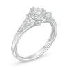 Thumbnail Image 3 of Cherished Promise Collection™ 1/4 CT. T.W. Quad Princess-Cut Diamond Vintage-Style Promise Ring in 10K White Gold