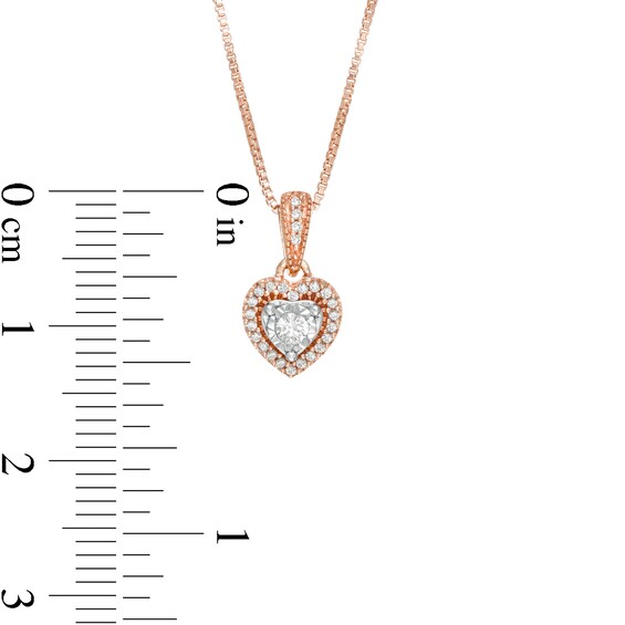 1/8 CT. T.w. Diamond Heart Pendant in 10K Rose Gold