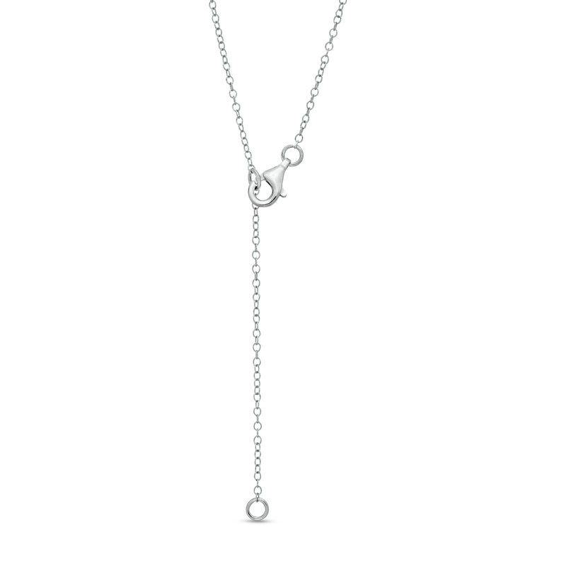 Main Image 3 of 1/2 CT. T.W. Diamond Crescent Moon Necklace in 10K White Gold