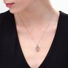 Thumbnail Image 2 of 1/5 CT. T.W. Enhanced Black and White Diamond Double Teardrop Pendant in Sterling Silver