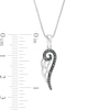 Thumbnail Image 3 of 1/20 CT. T.W. Black Diamond Angel Wing Pendant in Sterling Silver