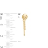 Thumbnail Image 2 of Double Cable Chain Drop Front/Back Earrings in 14K Gold