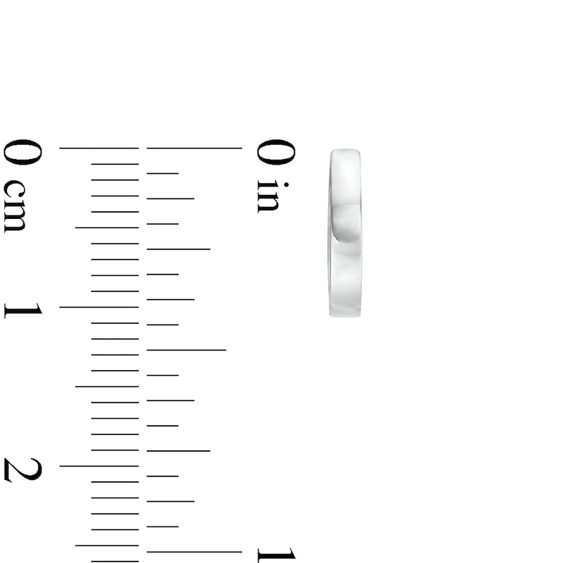 Main Image 2 of 11.0mm Square Tube Huggie Hoop Earrings in 14K White Gold