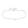 Thumbnail Image 1 of Mini Heart Bolo Bracelet in 14K White Gold - 9.5"