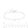 Thumbnail Image 1 of Mini Heart Bolo Bracelet in 14K White Gold - 9.5"