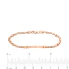 Thumbnail Image 2 of Child's Heart Stampato ID Bracelet in 14K Rose Gold - 6.0"