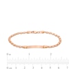 Thumbnail Image 1 of Child's Heart Stampato ID Bracelet in 14K Rose Gold - 6.0"