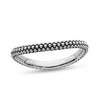 Thumbnail Image 1 of Stackable Expressions™ 2.0mm Oxidized Beaded Wave Band in Sterling Silver