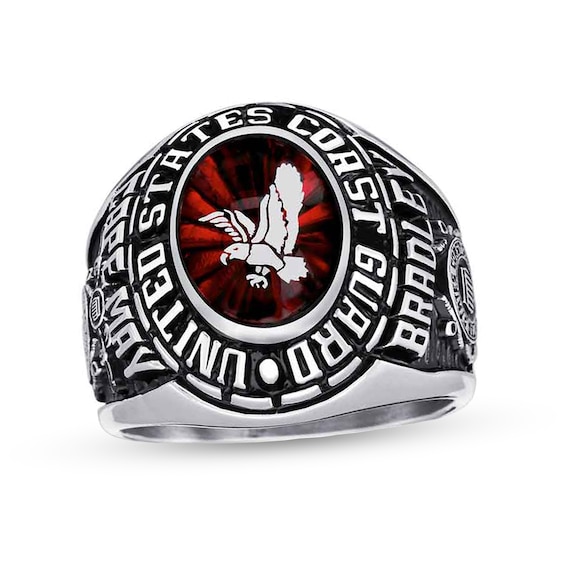 Engravable Military Ring by ArtCarved (1 Stone)