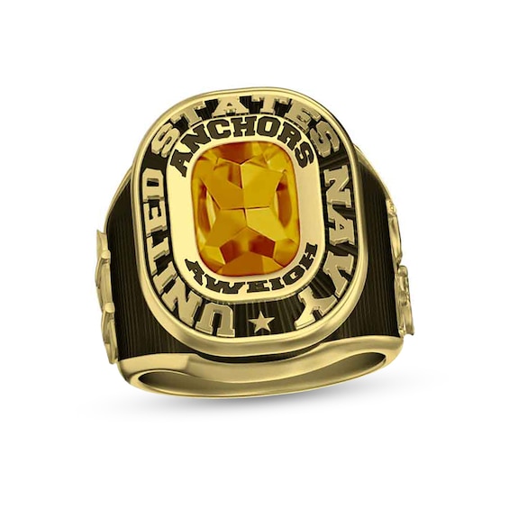 Engravable Military Ring by ArtCarved (1 Stone)