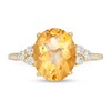 Thumbnail Image 4 of Oval Citrine and White Topaz Tri-Sides Ring in 10K Gold