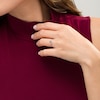 Thumbnail Image 2 of 1/5 CT. T.W. Enhanced Black and White Diamond Chevron Promise Ring in 10K Rose Gold