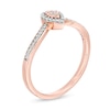 Thumbnail Image 2 of 1/8 CT. T.W. Composite Diamond Pear-Shaped Frame Chevron Promise Ring in 10K Rose Gold