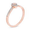 Thumbnail Image 2 of 1/8 CT. T.W. Composite Diamond Pear-Shaped Frame Chevron Promise Ring in 10K Rose Gold