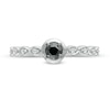 Thumbnail Image 3 of 1/4 CT. T.W. Enhanced Black and White Diamond Art Deco Promise Ring in 10K White Gold