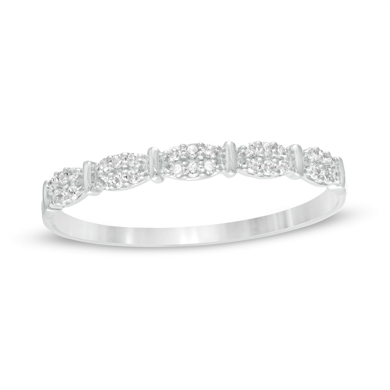 1/15 CT. T.W. Diamond Stackable Band in 10K White Gold