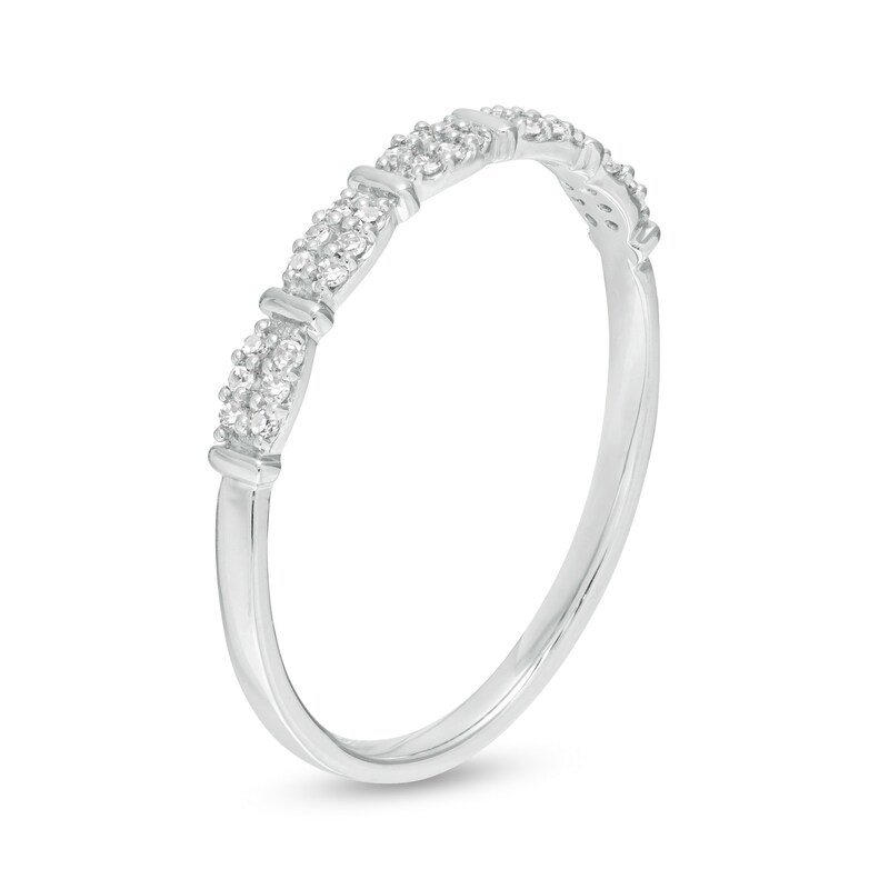 Main Image 3 of 1/15 CT. T.W. Diamond Stackable Band in 10K White Gold