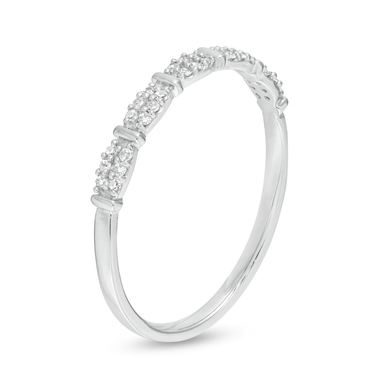 1/15 CT. T.W. Diamond Stackable Band in 10K White Gold