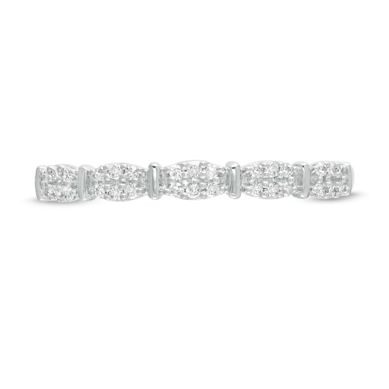 Main Image 4 of 1/15 CT. T.W. Diamond Stackable Band in 10K White Gold
