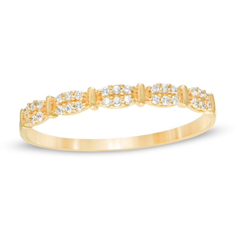 Main Image 1 of 1/15 CT. T.W. Diamond Stackable Anniversary Band in 10K Gold