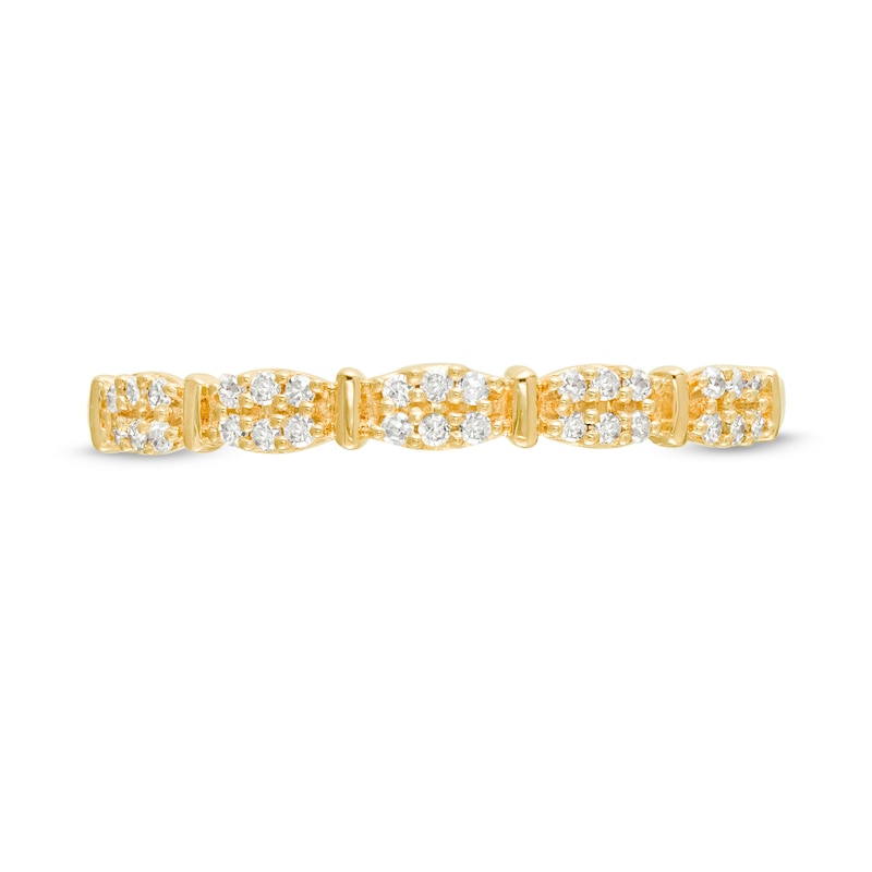 Main Image 4 of 1/15 CT. T.W. Diamond Stackable Anniversary Band in 10K Gold