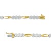 Thumbnail Image 3 of 2 CT. T.W. Composite Diamond Alternating Bar Bracelet in 10K Two-Tone Gold
