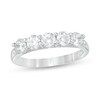 Thumbnail Image 1 of Zales Private Collection 1 CT. T.W. Certified Colorless Diamond Five Stone Wedding Band in 14K White Gold (F/I1)