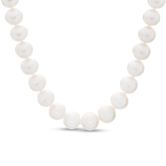 9.0-11.0mm Freshwater Cultured Pearl Strand Necklace with 14K Gold Clasp-20"