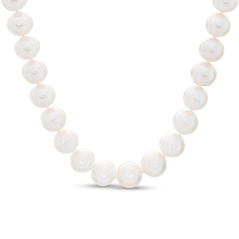 9.0-11.0mm Cultured Freshwater Pearl Strand Necklace with 14K Gold Clasp - 20"