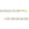 Thumbnail Image 2 of Diamond-Cut Cascading Link Bracelet in 10K Two-Tone Gold - 7.25"